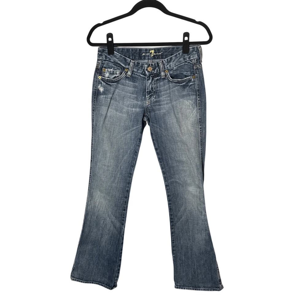 Vintage 7 For All Mankind Low Rise "A" Pocket Flare Jeans Medium Wash Size‎ 26